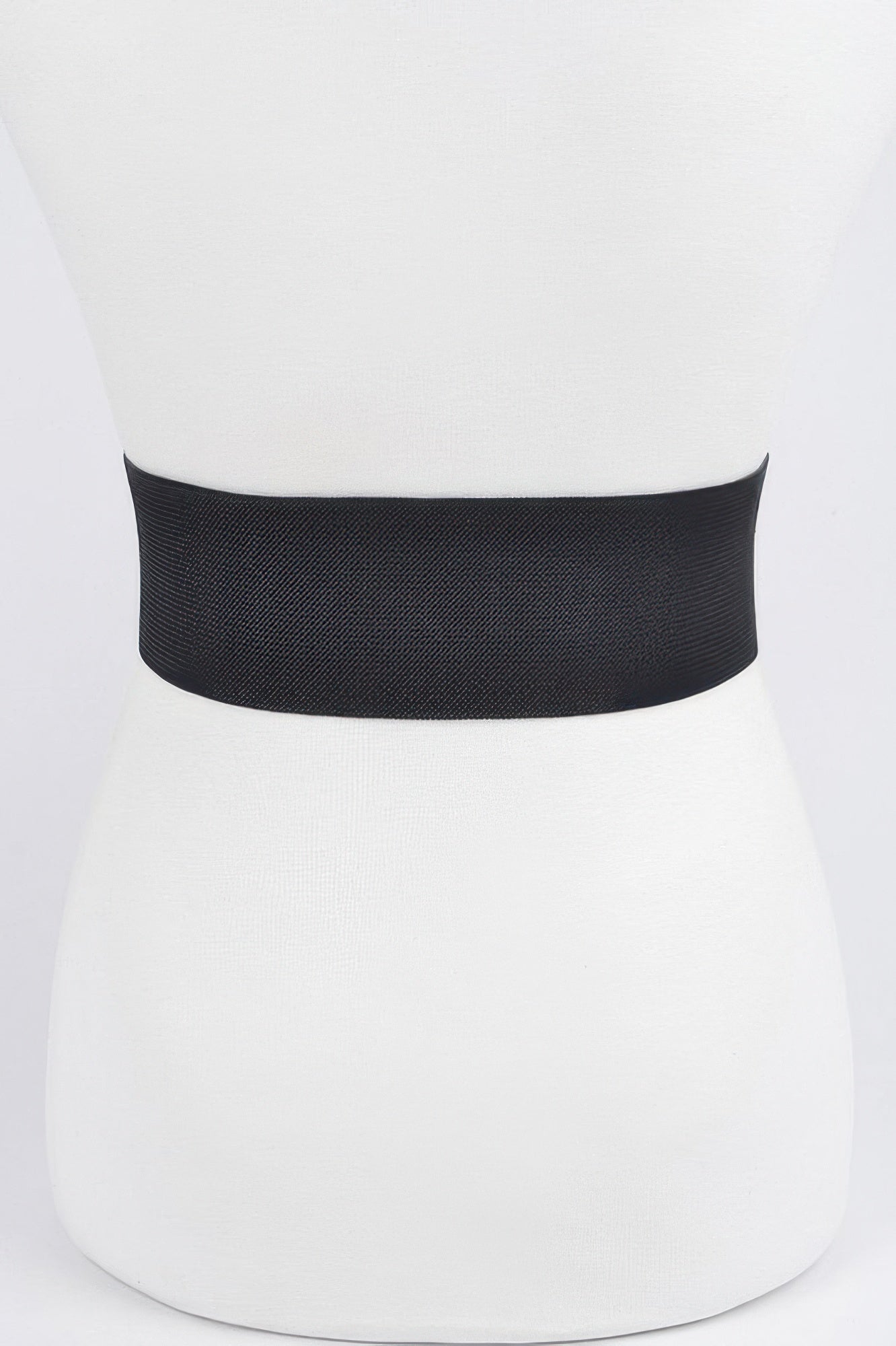 Black elastic belt band with textured surface