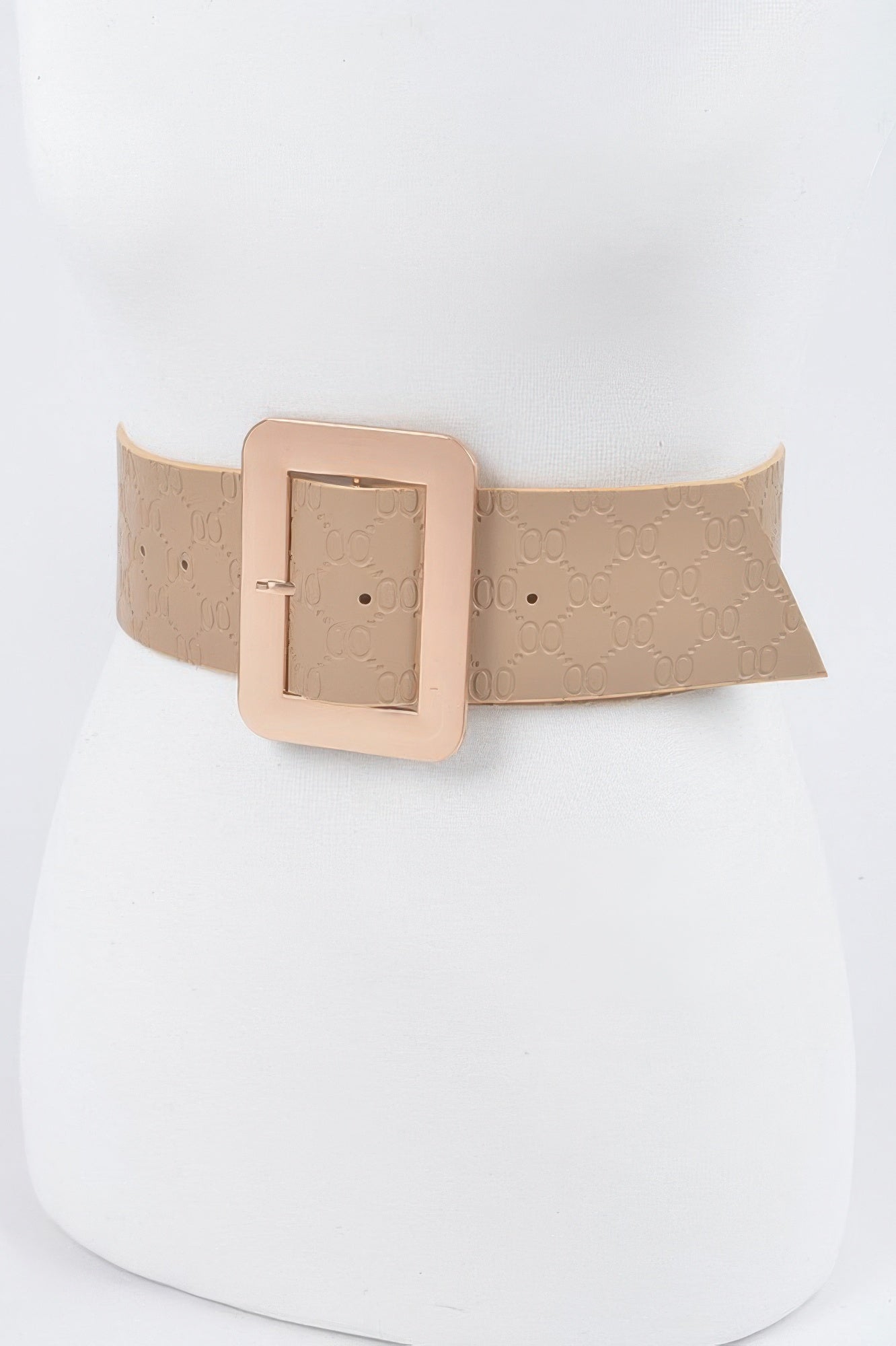 Big Metal Buckle Embossed Plus Size Belt - Tigbul's Variety Fashion Shop