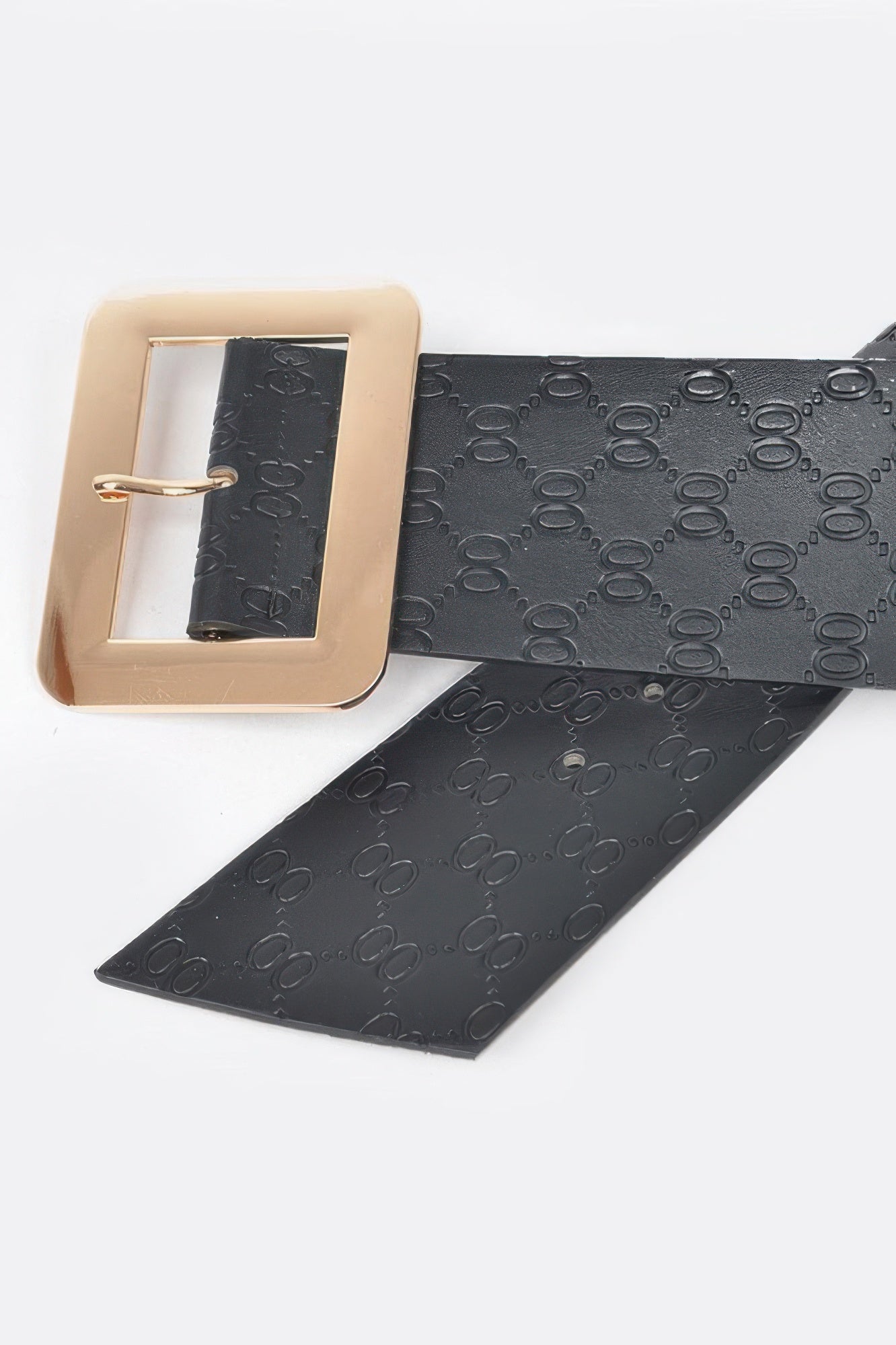 Big Metal Buckle Embossed Belt - Tigbul's Variety Fashion Shop