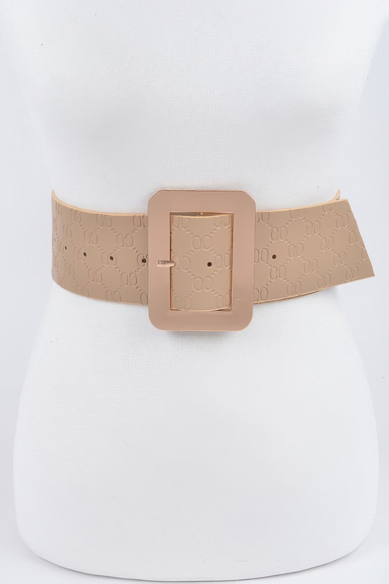 Big Metal Buckle Embossed Belt - Tigbul's Variety Fashion Shop