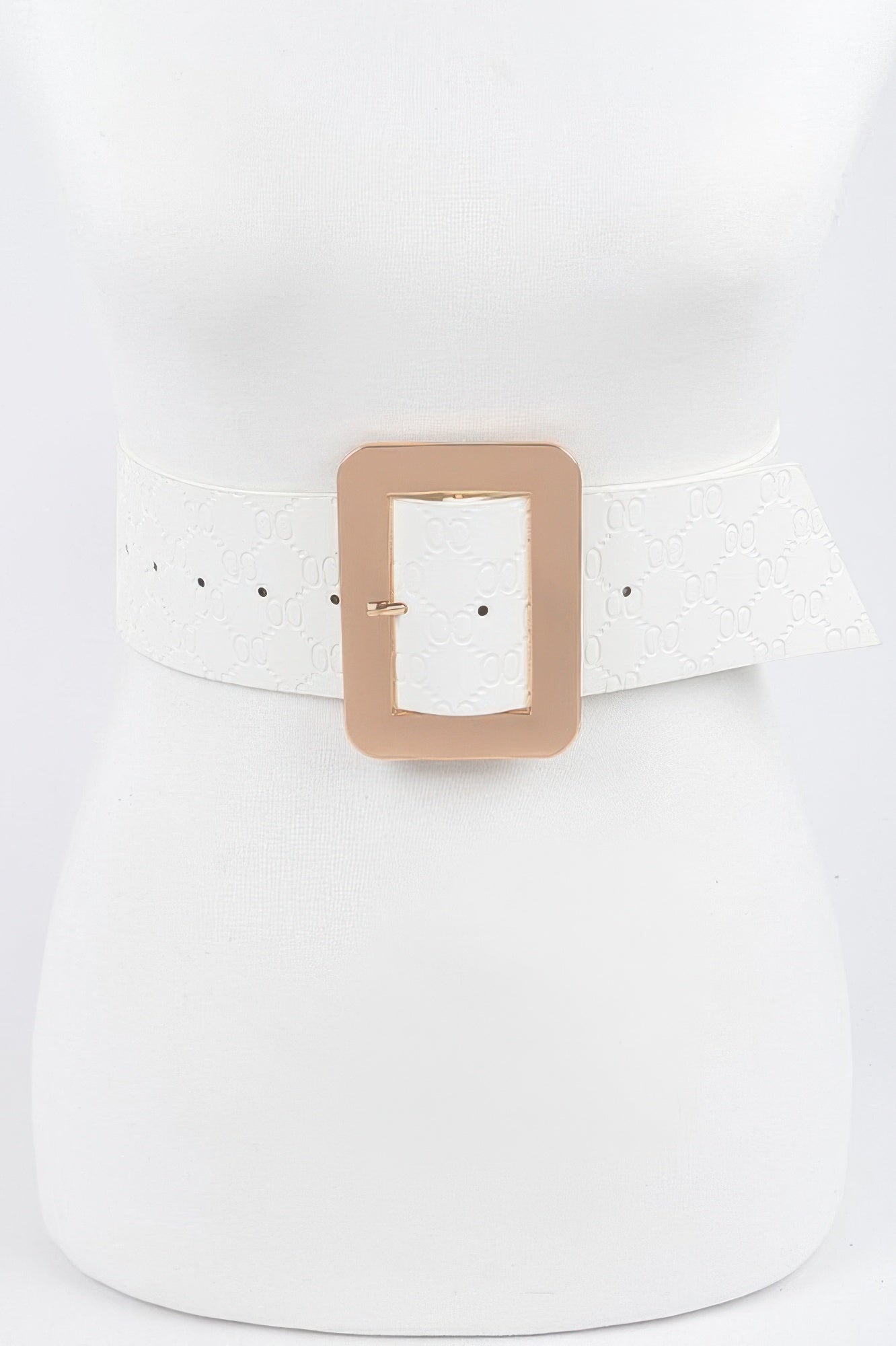 Big Metal Buckle Embossed Belt - Tigbul's Variety Fashion Shop