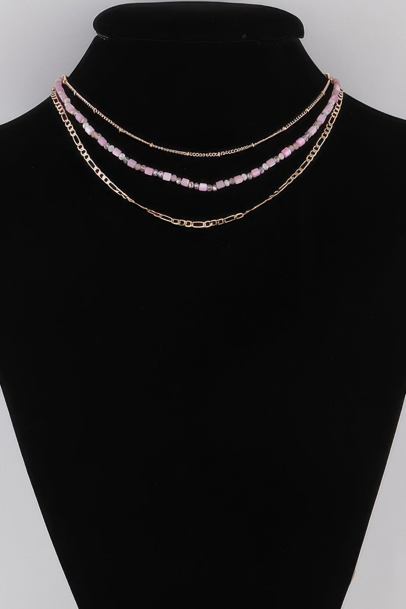 Multi Beaded Chain Necklace - Tigbul's Variety Fashion Shop