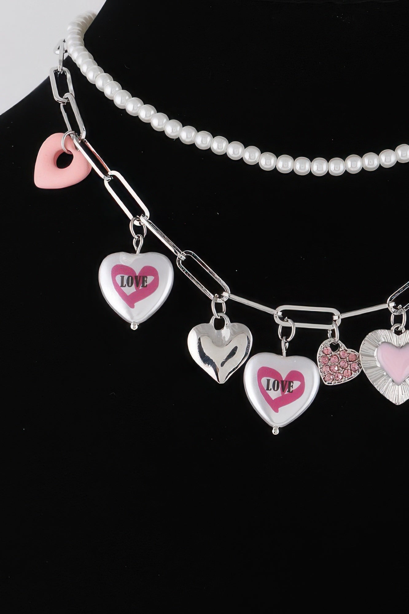 Heart Charms Necklace - Tigbul's Variety Fashion Shop