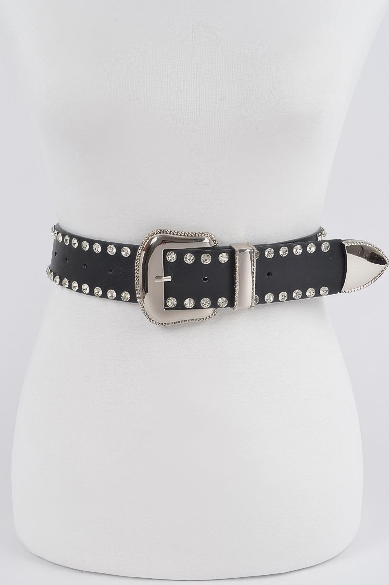 Rhinestone Trimmed Multi Metal Plus Size Belt - Tigbul's Variety Fashion Shop