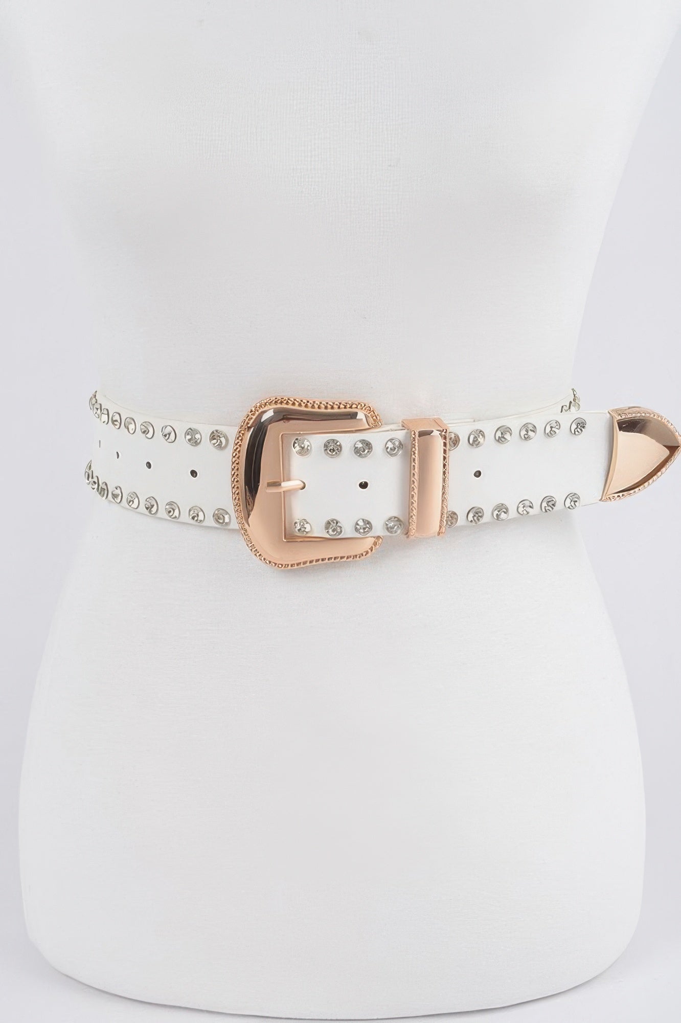 Rhinestone Trimmed Multi Metal Plus Size Belt - Tigbul's Variety Fashion Shop