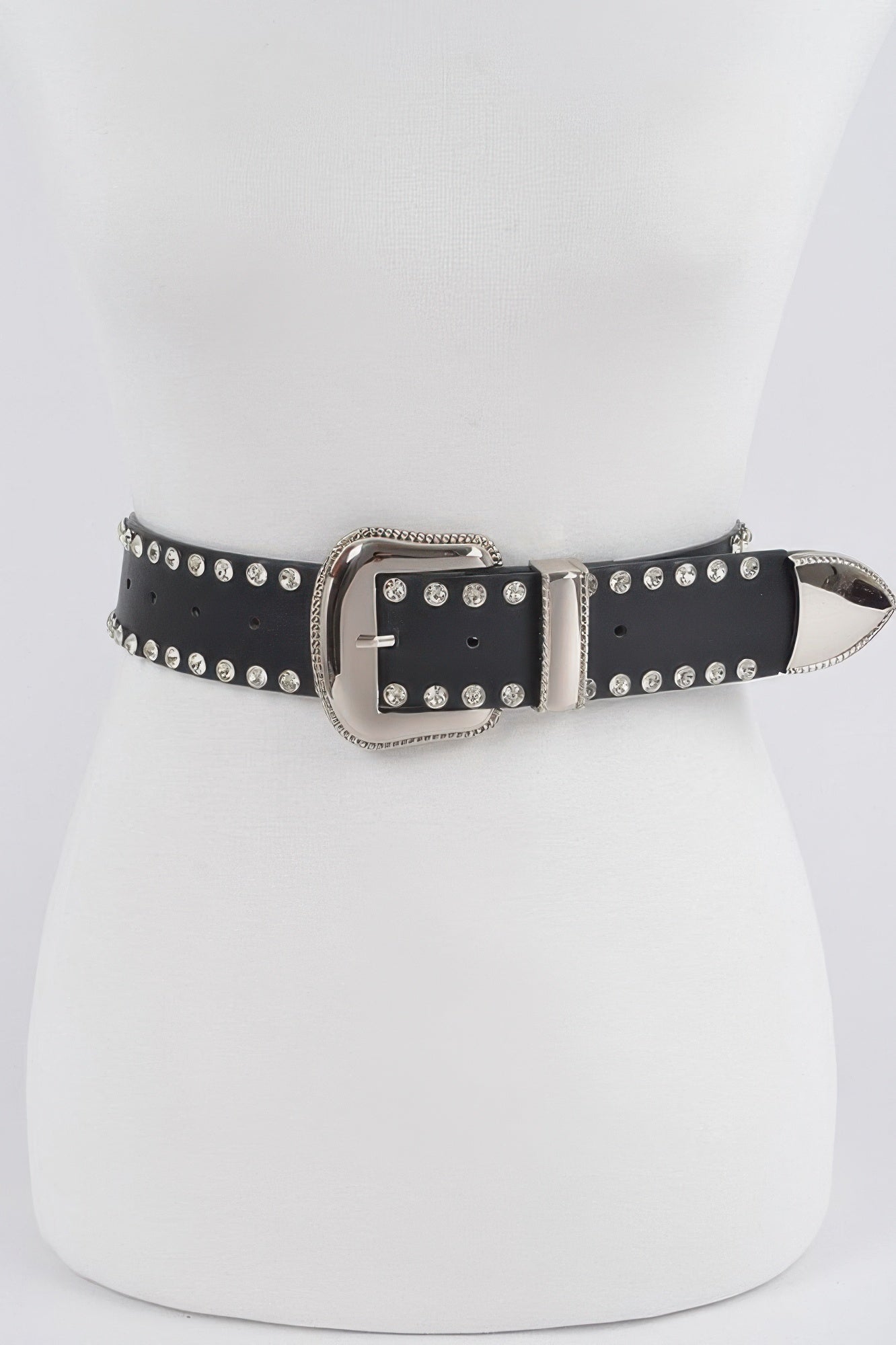 Rhinestone Trimmed Multi Metal Belt - Tigbul's Variety Fashion Shop