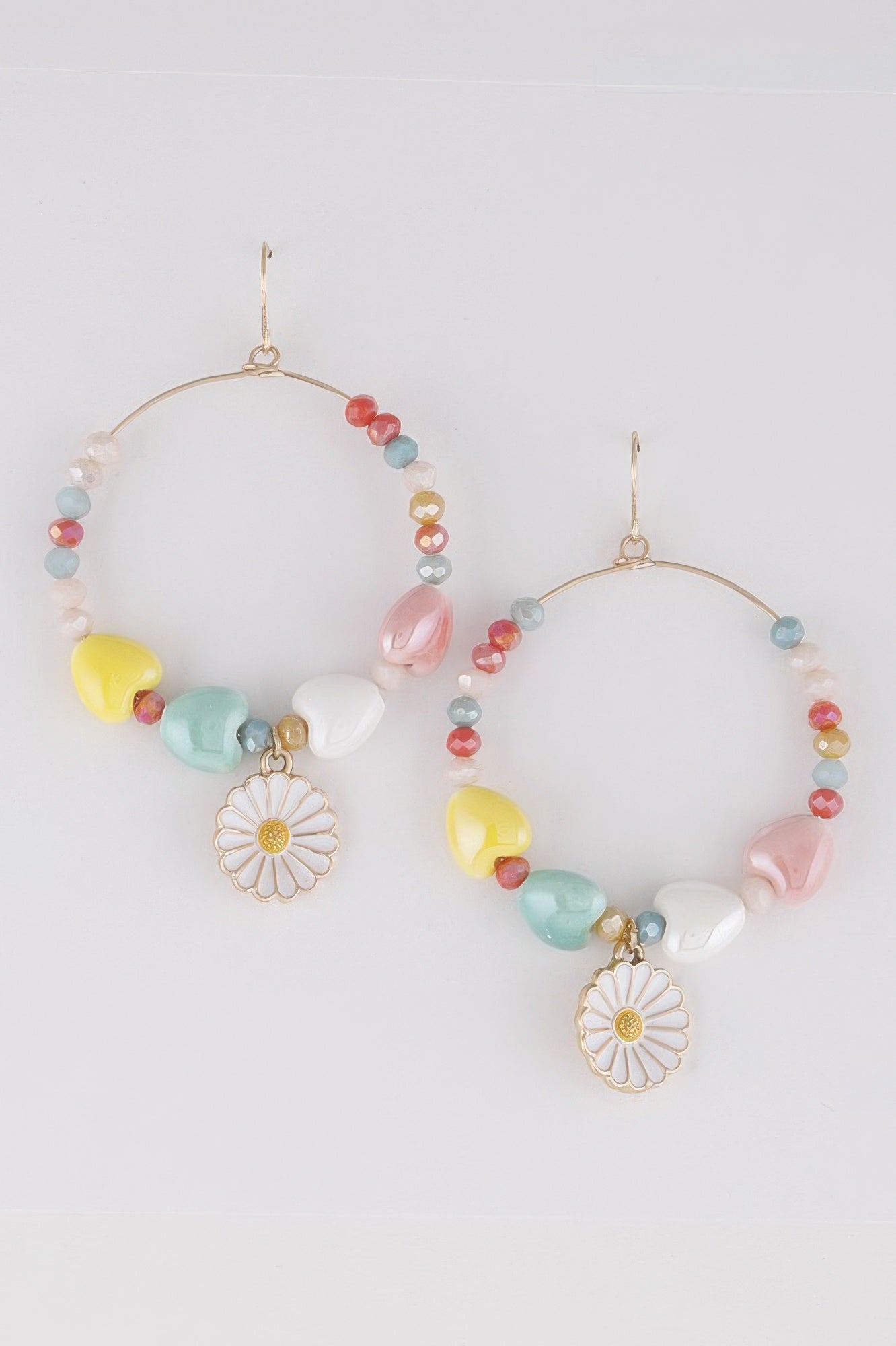 Open Beaded Flower Earrings - Tigbul's Variety Fashion Shop