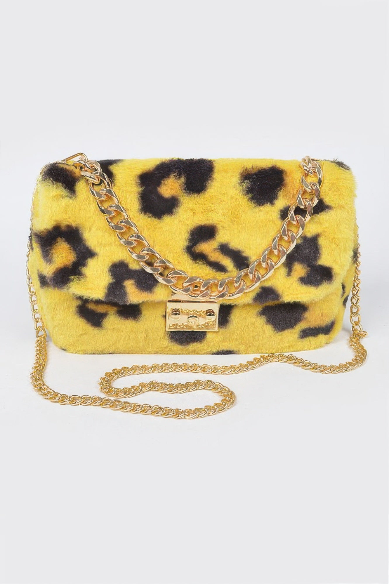 Faux Leo Fur Shoulder Bag - Tigbul's Variety Fashion Shop
