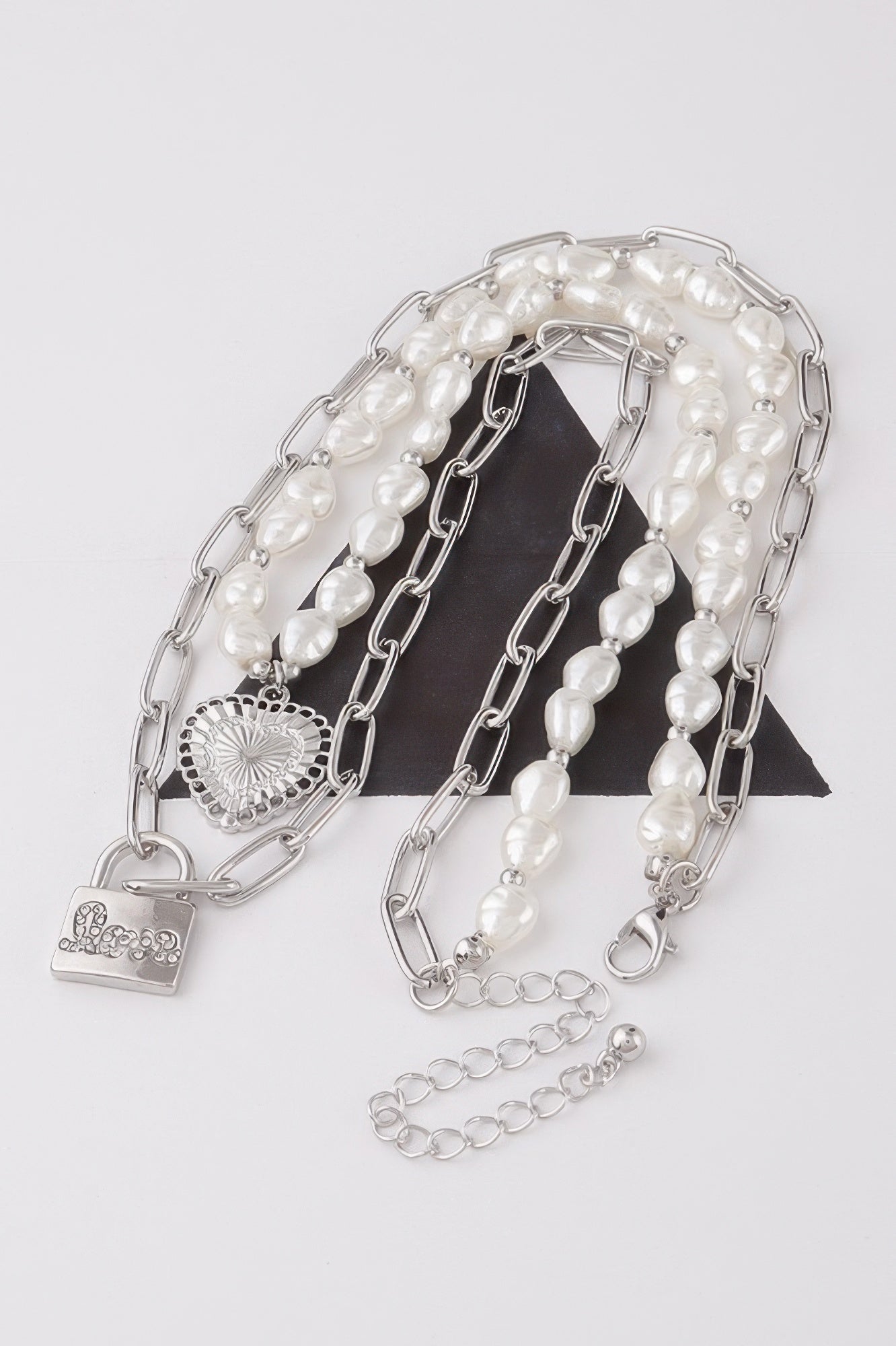 Heart N Lock Pendant Necklace - Tigbul's Variety Fashion Shop