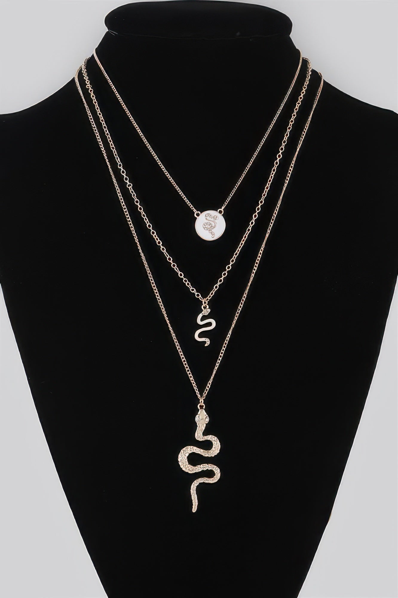 Triple Snake Pendant Necklace - Tigbul's Variety Fashion Shop
