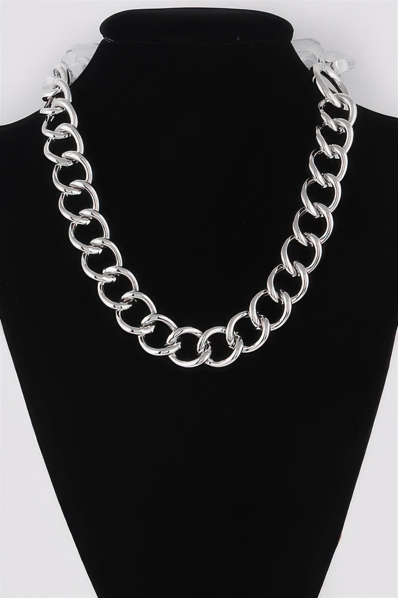 Clear Double Chain Necklace - Tigbul's Variety Fashion Shop