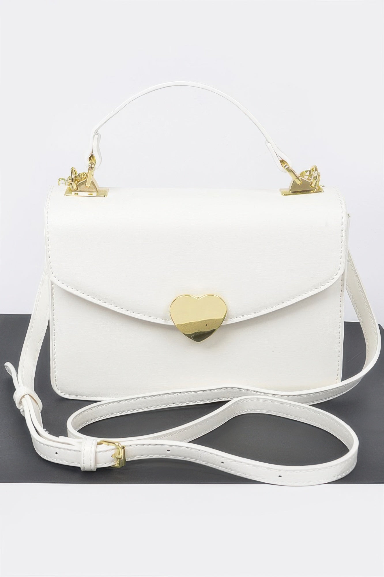 Heart Metal Top Handle Clutch - Tigbul's Variety Fashion Shop