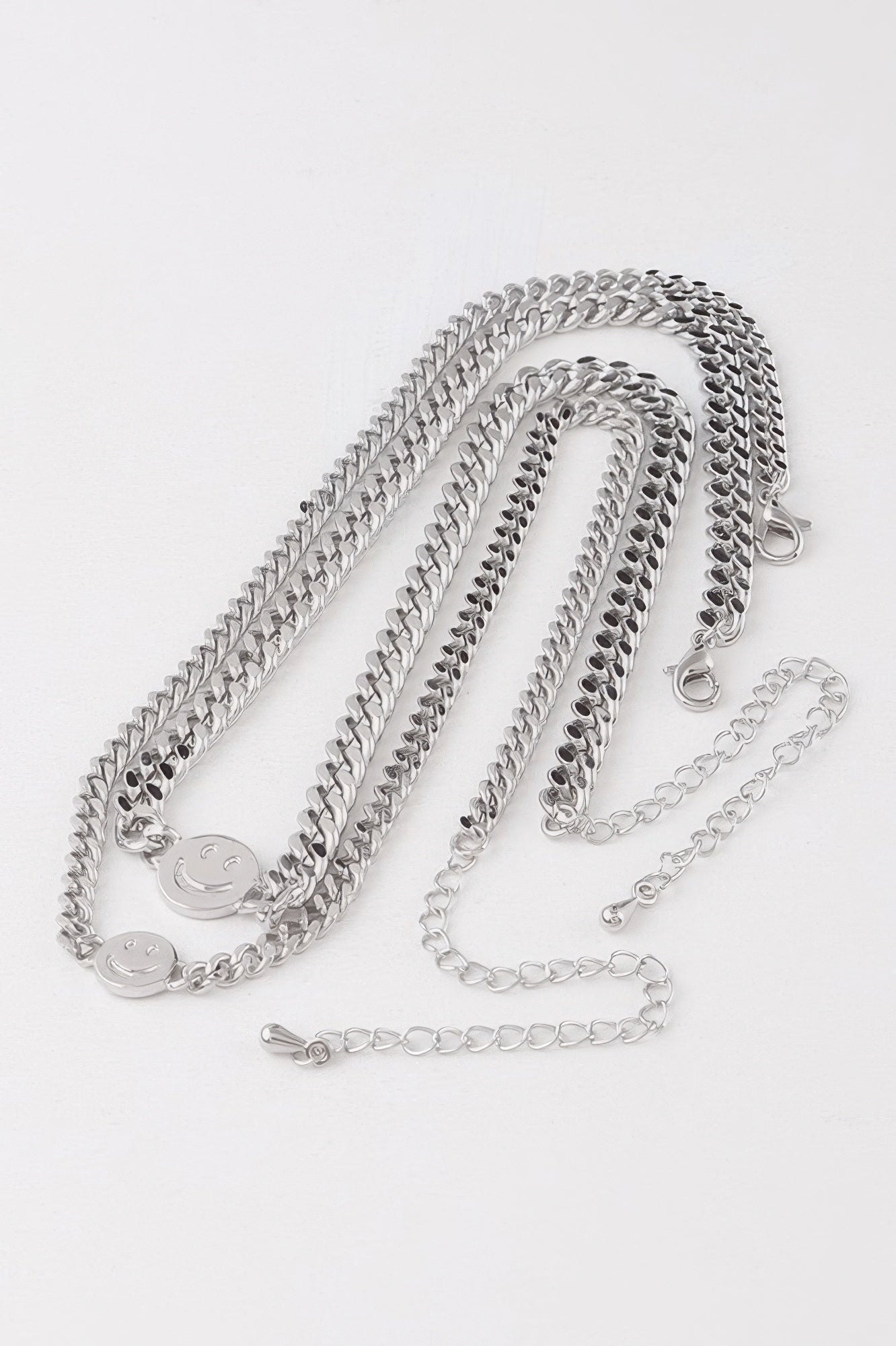 Smiley Face Duo Choker Necklace - Tigbul's Variety Fashion Shop