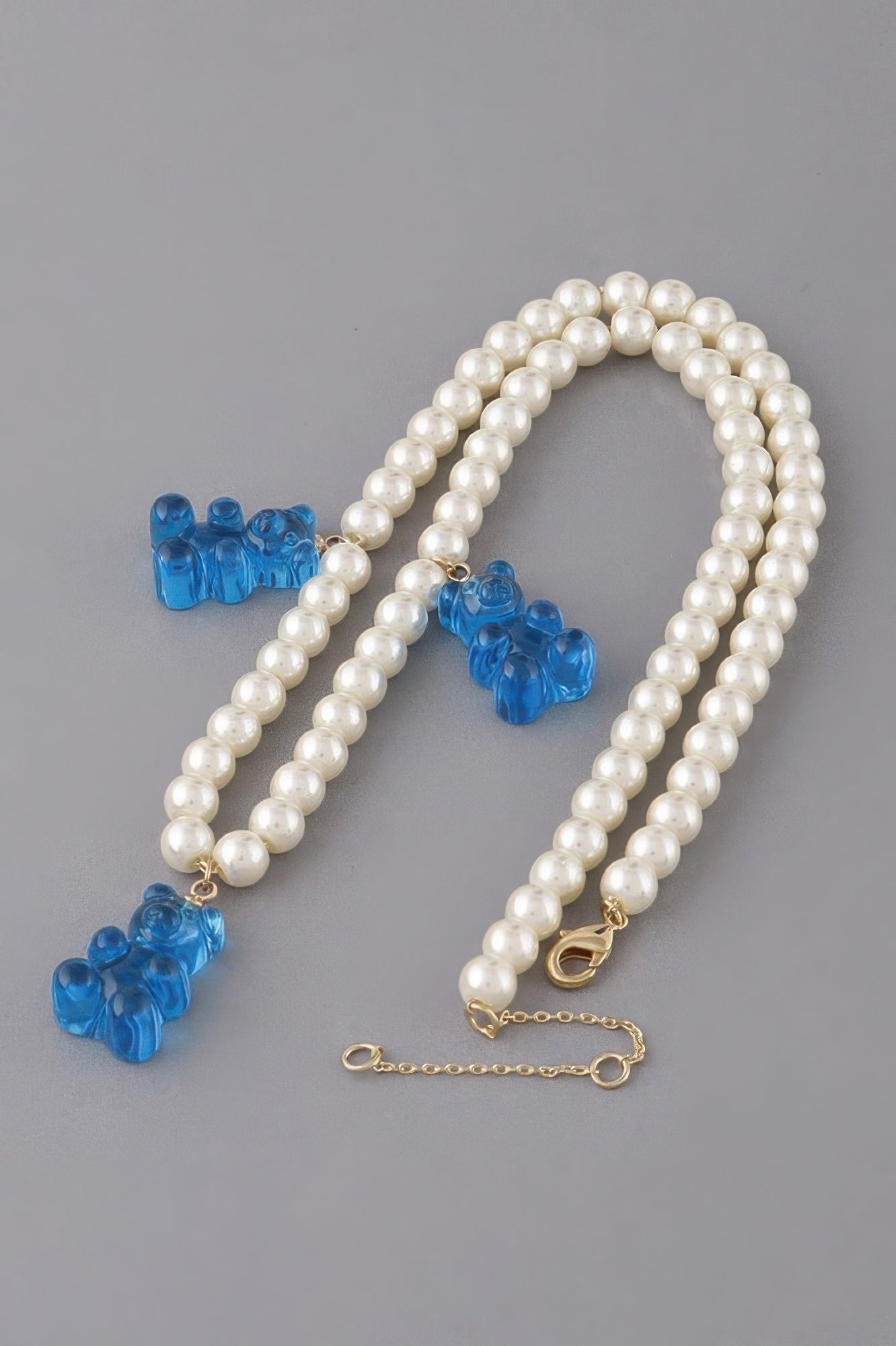 Pearled Gummy Bear Trio Necklace - Tigbul's Variety Fashion Shop