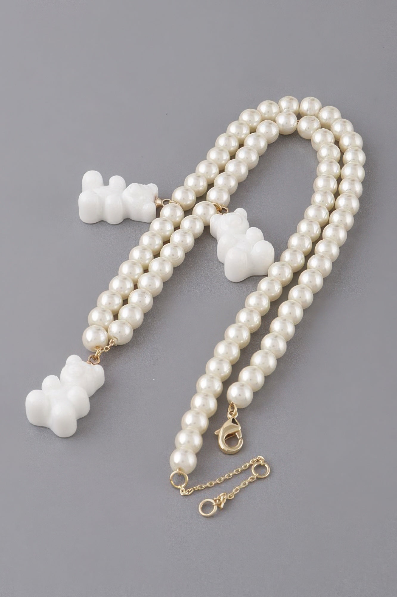 Pearled Gummy Bear Trio Necklace - Tigbul's Variety Fashion Shop