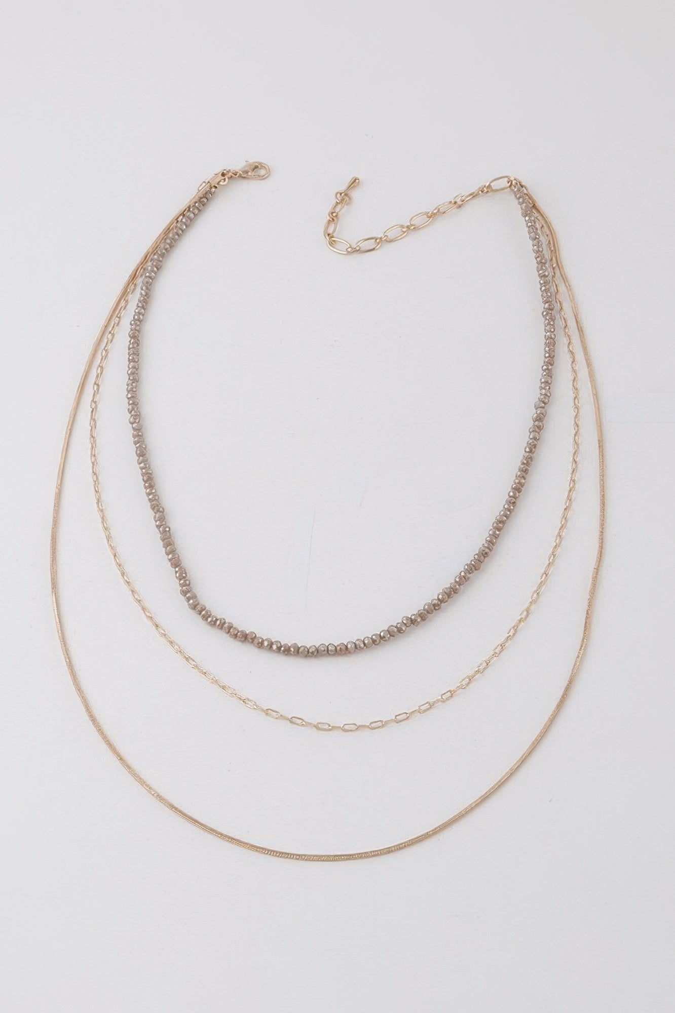 Multi Stone N Link Chain Necklace - Tigbul's Variety Fashion Shop