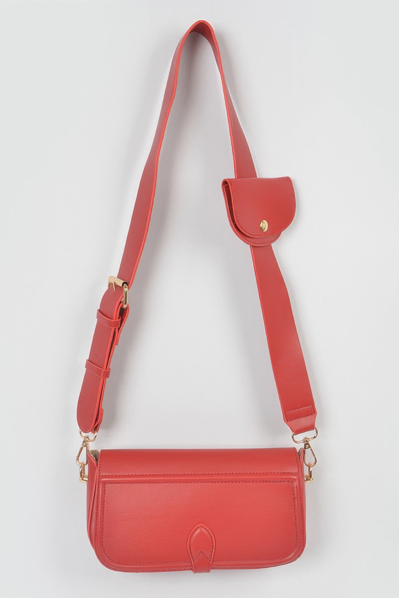 Faux Leather Crossbody Bag W/mini Pouch - Tigbul's Variety Fashion Shop