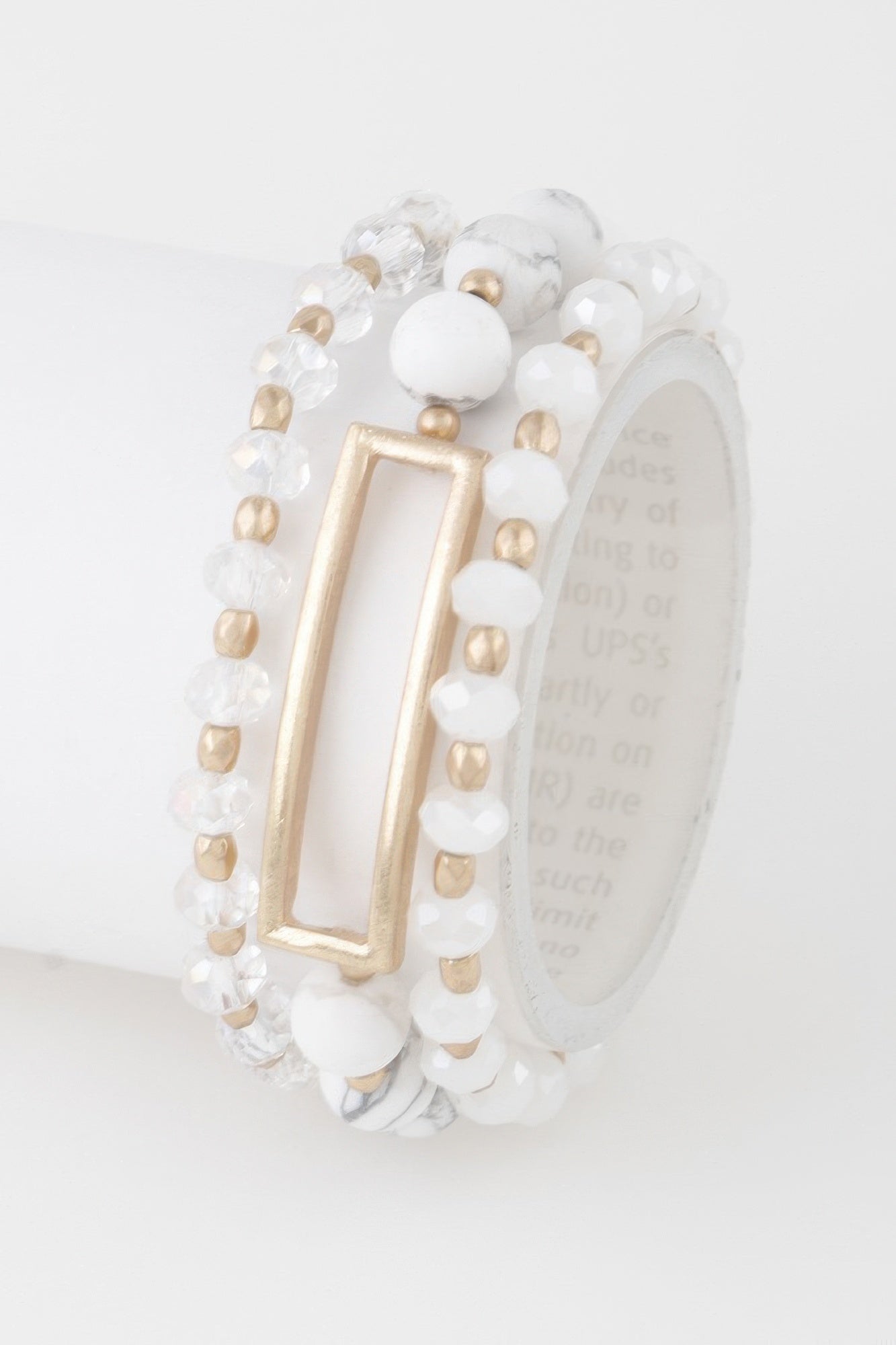 Multi Beaded N Rectangular Pendant Bracelet - Tigbul's Variety Fashion Shop