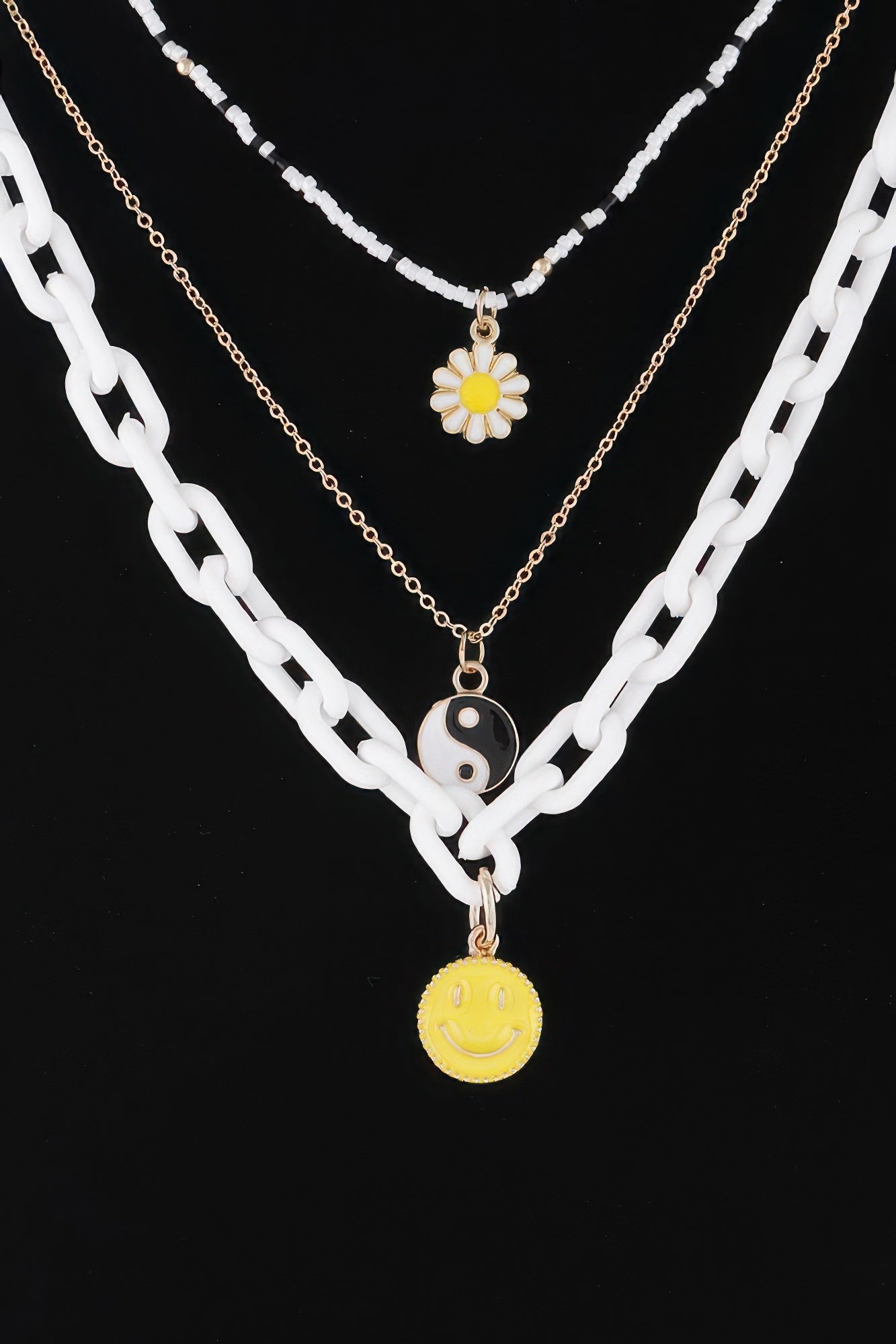 Multi Pendant Chain Necklace - Tigbul's Variety Fashion Shop