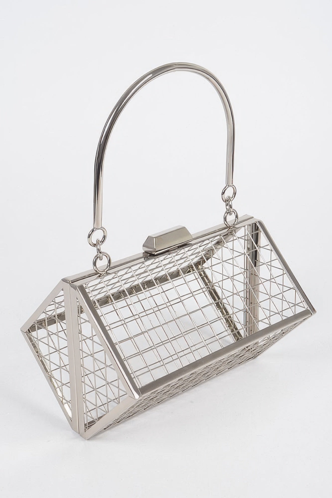 Metal Wire Cube Clutch - Tigbul's Variety Fashion Shop