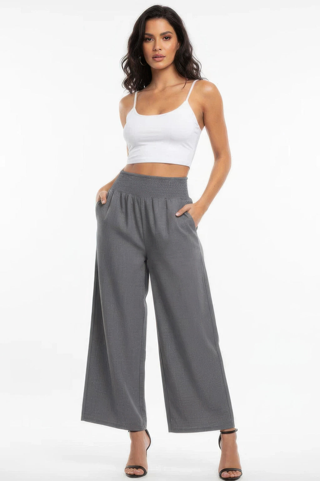 Lightweight High-waisted Wide-leg Lounge Pants | Tigbuls Variety