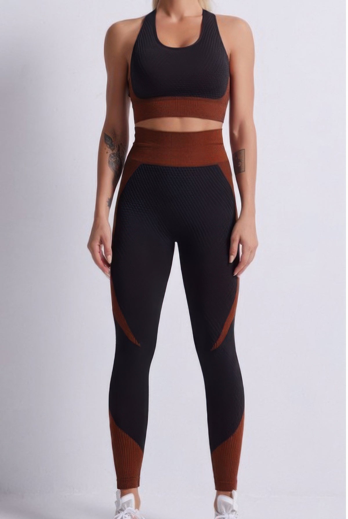 Seamless Color Block Yoga Set - Tigbul's Variety Fashion Shop