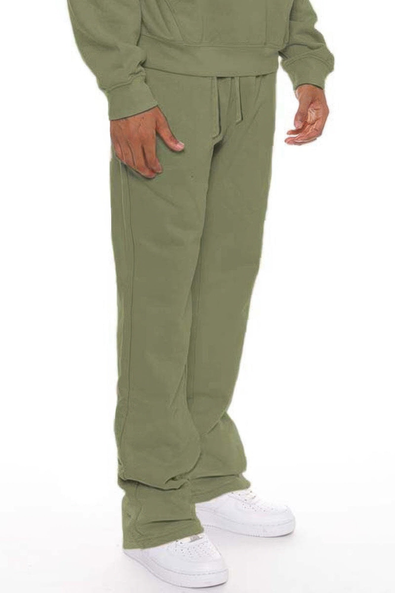 Men's Solid Stacked Flared Sweat Pants - Tigbul's Variety Fashion Shop