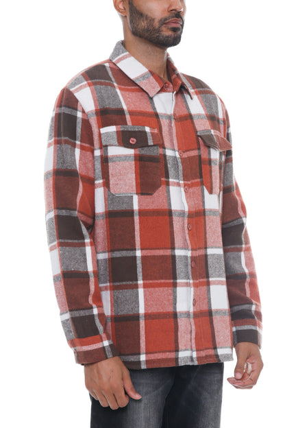 Men's Checkered Soft Flannel Shacket - Tigbul's Variety Fashion Shop