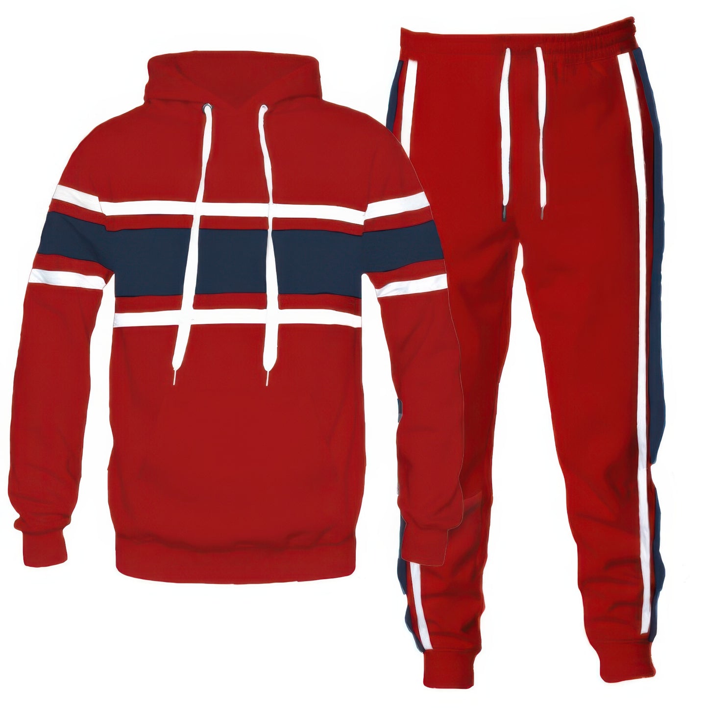 Solid With Three Stripe Pullover Hoodie/Pants - Tigbul's Variety Fashion Shop