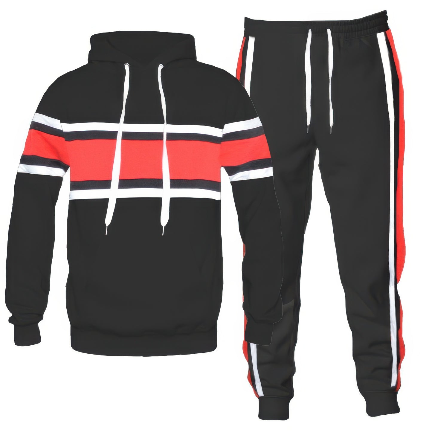 Solid With Three Stripe Pullover Hoodie/Pants - Tigbul's Variety Fashion Shop