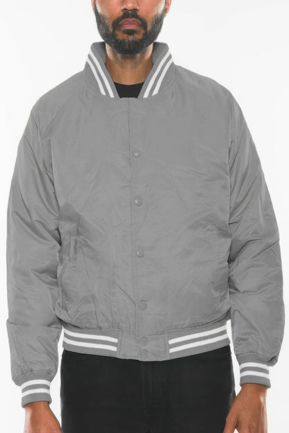 Mens Polyester Windbreaker Winter Bomber Jacket - Tigbul's Variety Fashion Shop