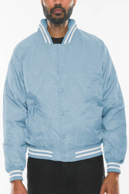 Mens Polyester Windbreaker Winter Bomber Jacket - Tigbul's Variety Fashion Shop