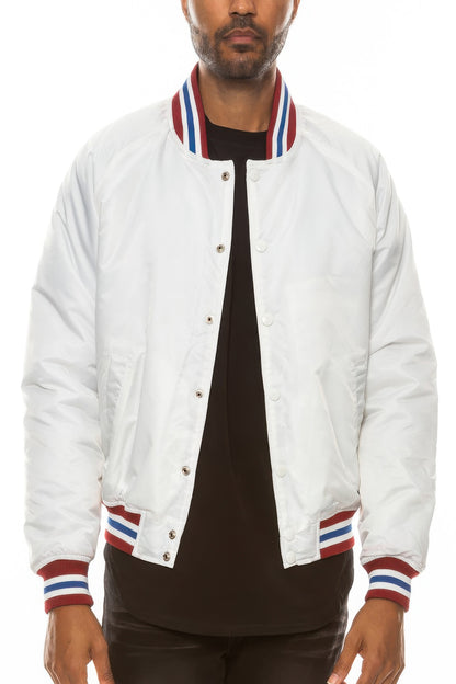 Mens Polyester Windbreaker Winter Bomber Jacket - Tigbul's Variety Fashion Shop