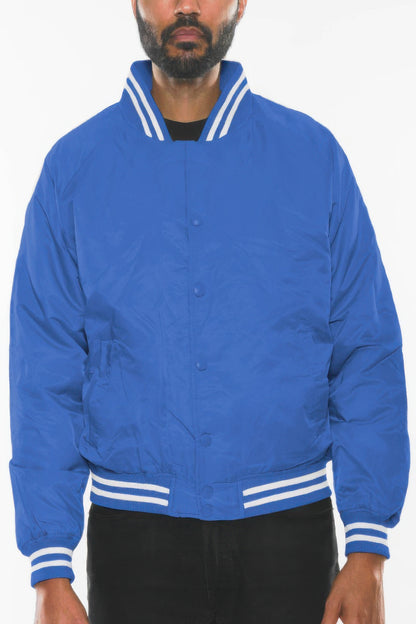 Mens Polyester Windbreaker Winter Bomber Jacket - Tigbul's Variety Fashion Shop