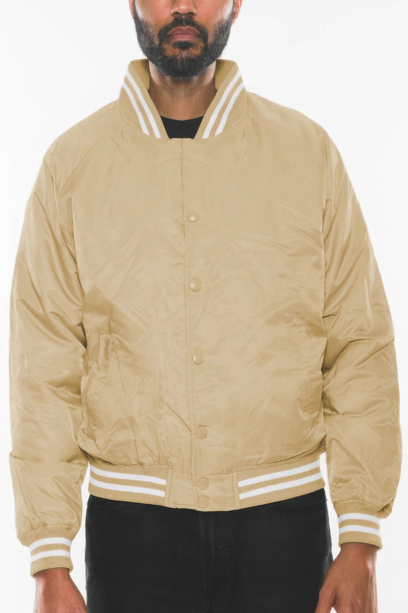 Mens Polyester Windbreaker Winter Bomber Jacket - Tigbul's Variety Fashion Shop