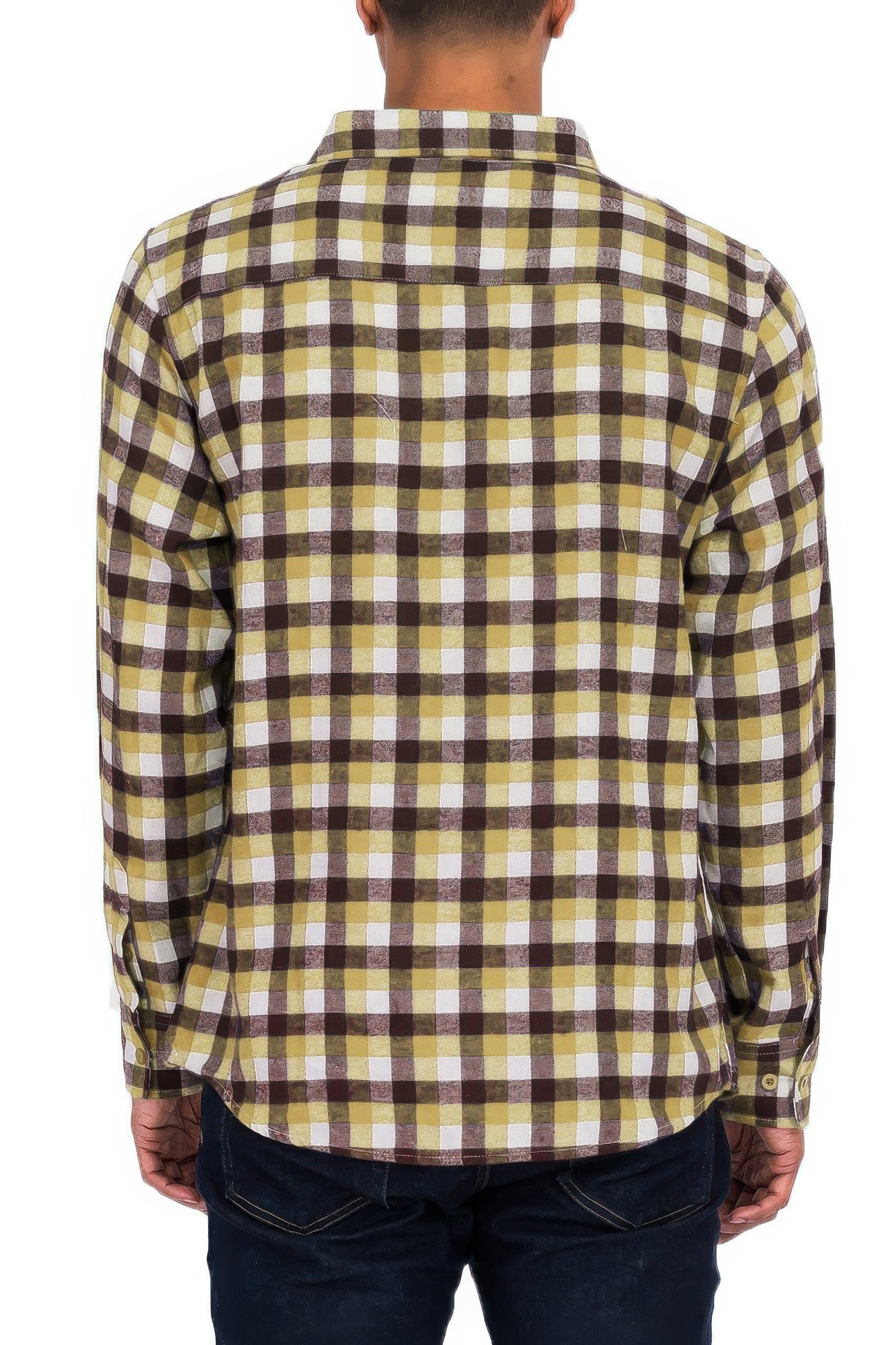 Regular Fit Checker Plaid Flannel Long Sleeve - Tigbul's Variety Fashion Shop