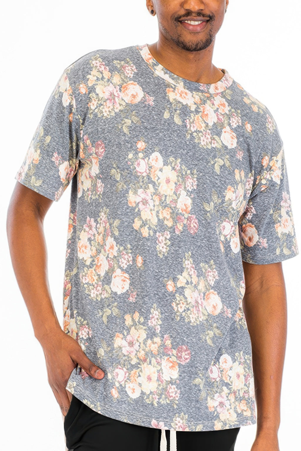 Heathered Floral T-shirt | Tigbuls Variety Fashion Shop