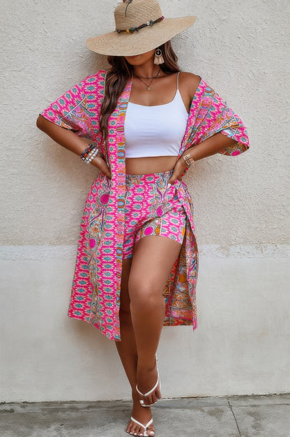 Plus Size Two Pieces Printed Elastic Waist Sets - Tigbul's Variety Fashion Shop