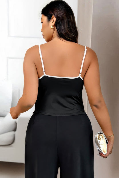 Plus Sleeveless Ruched Colorblock Fit Top - Tigbul's Variety Fashion Shop