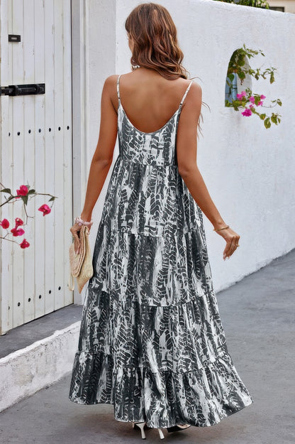 Allover Print Sleeveless Pockets Color Block Dress - Tigbul's Variety Fashion Shop