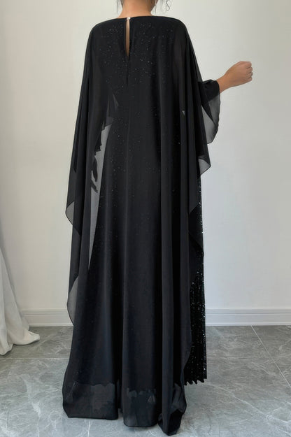 Solid Elegant Sequin Satin Knit Party Long Dress - Tigbul's Variety Fashion Shop
