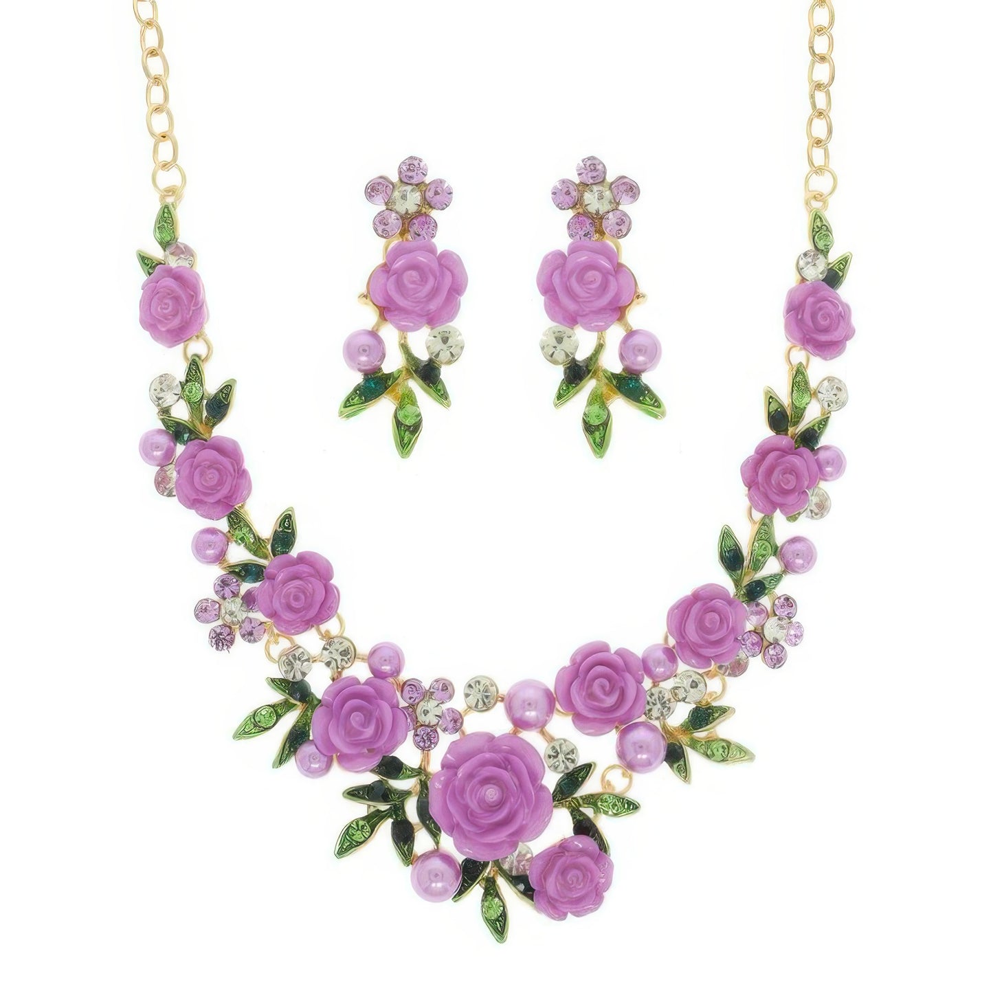 Festoon Theme Necklace Earring Set - Tigbul's Variety Fashion Shop