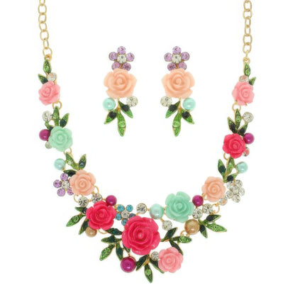 Festoon Theme Necklace Earring Set - Tigbul's Variety Fashion Shop