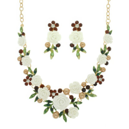 Festoon Theme Necklace Earring Set - Tigbul's Variety Fashion Shop