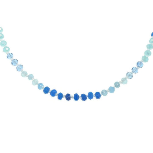 Iridescent Natural Gemstone Glass Beaded Necklace - Tigbul's Variety Fashion Shop