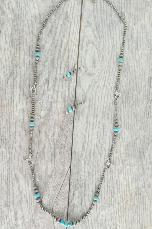 Western Navajo Pearl Equestrian Necklace Set - Tigbul's Variety Fashion Shop