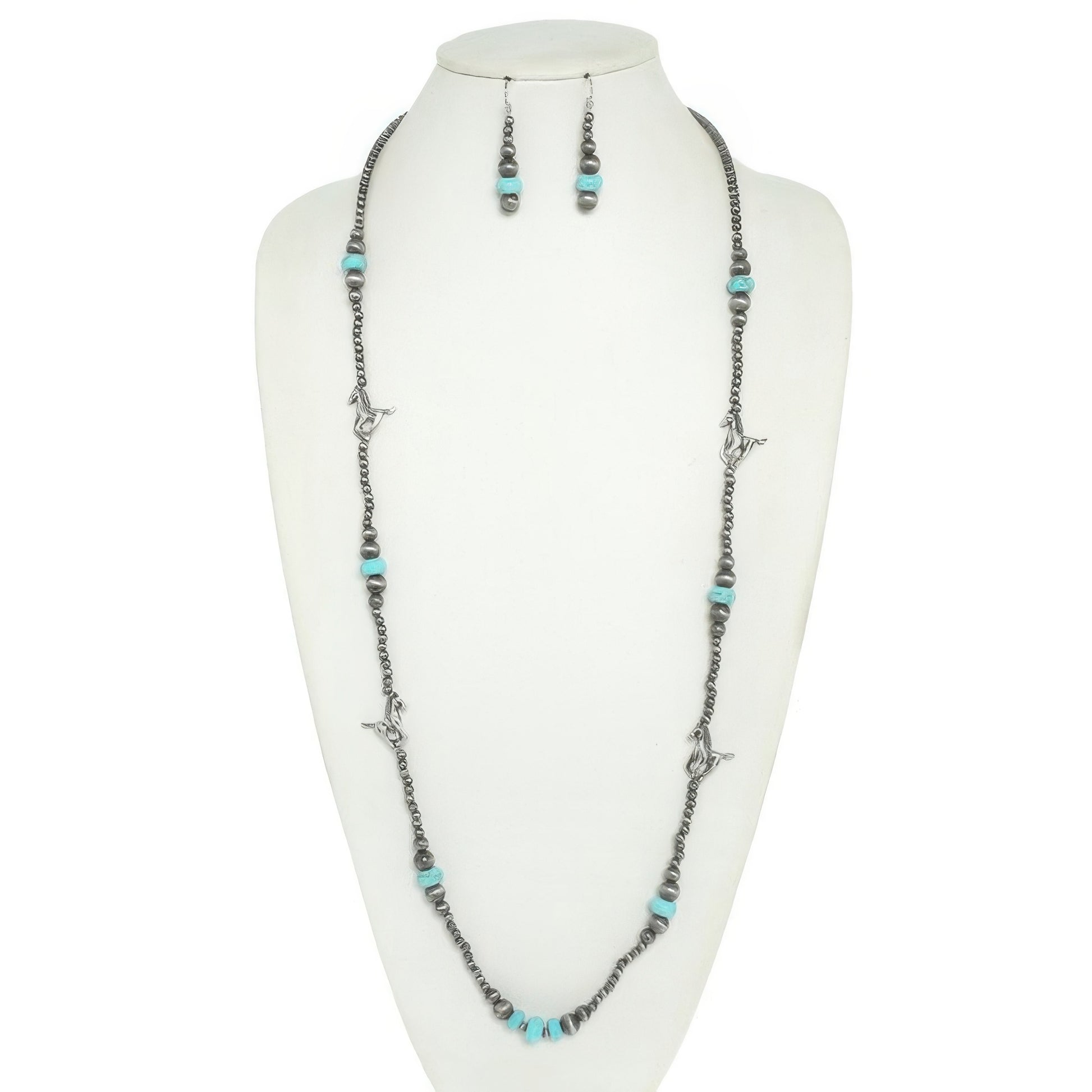 Western Navajo Pearl Equestrian Necklace Set - Tigbul's Variety Fashion Shop