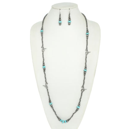 Western Navajo Pearl Equestrian Necklace Set - Tigbul's Variety Fashion Shop