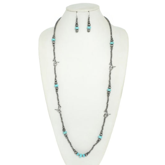 Western Navajo Pearl Equestrian Necklace Set - Tigbul's Variety Fashion Shop