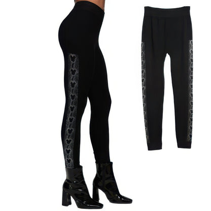 Mouse Ears Crystal Studded High Waisted Leggings - Tigbul's Variety Fashion Shop